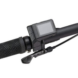 Giant Fathom E+ 2 e-mountain bike with 75Nm torque and 625Wh battery, shown on rugged trail with rider in mountain gear.