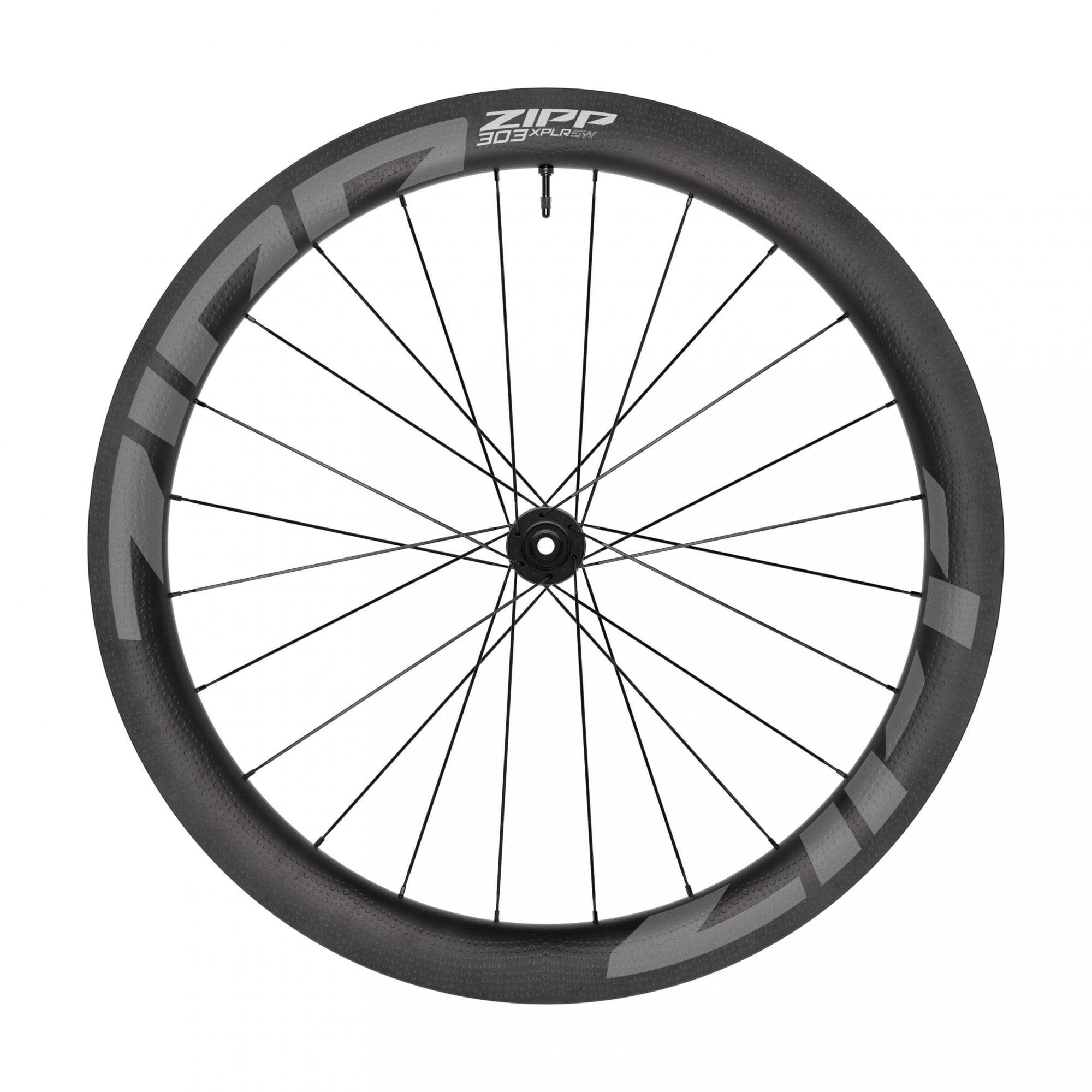 Zipp 303 XPLR SW Carbon tubeless front wheel with disc brake, center lock, 700C, 12x100mm axle for cycling components