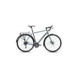 Ridgeback Tour touring bike with Shimano Claris shifters and mechanical disc brakes, designed for adventure riding.