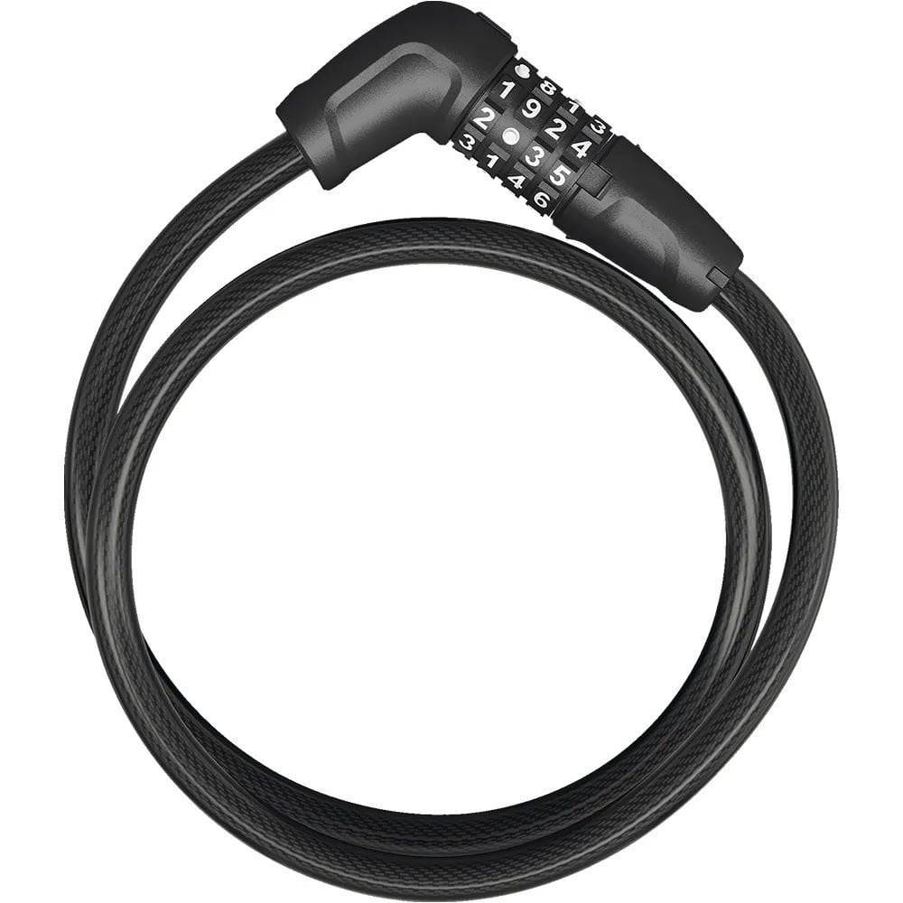 ABUS 5410C/85 BK Numerino bike cable lock with plastic coating, security cable for bicycle protection, black color