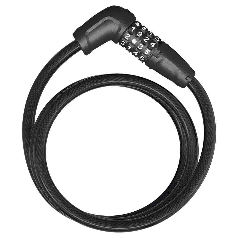 ABUS 6412C/85 BK SCMU bike cable lock with combination dial, black security accessory for bike protection.