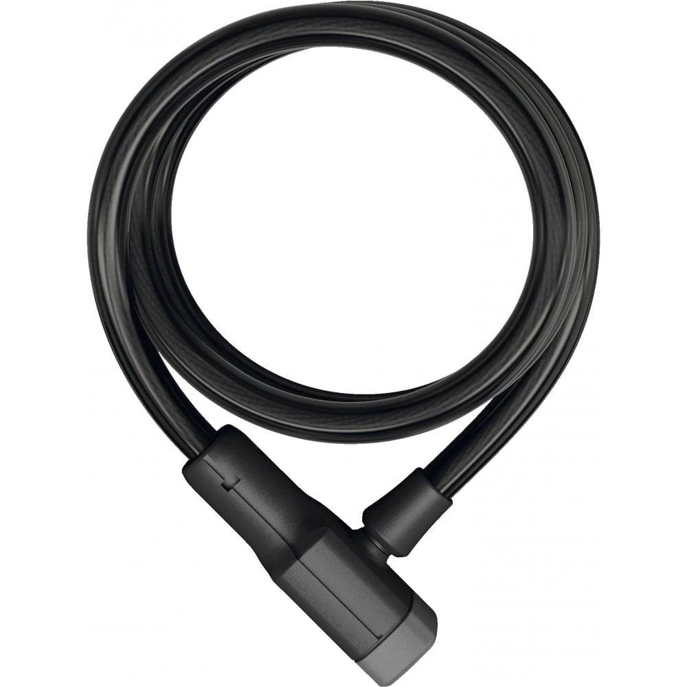 ABUS 6412K/85 BK SCMU Racer cable lock for bikes and outdoor security, black steel with key lock mechanism