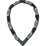 ABUS 1010/140 black city chain lock with 9mm hexagonal chain and textile sleeve, ideal for bicycle security.