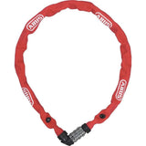 ABUS Chain Lock 1200/60 Web Red, hardened steel bike lock with textile sleeve for security and protection.
