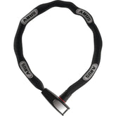 ABUS Catena 6806K/110 BK flexible bike lock with a black steel chain and protective cover for secure bike security.