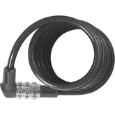 ABUS 3506C/120 BK coil cable lock with combination, black bike security accessory, flexible and durable for bicycle protection