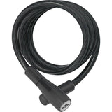 ABUS 3506K coil cable lock, 120cm key lock for bikes and outdoor security, with a flexible steel cable and key mechanism.