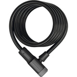 ABUS Coil Cable Lock 5510K/180 BK Primo, lightweight bike lock with black coil cable, ideal for securing bikes in low-risk areas.
