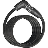 ABUS Coil Cable Lock 6512C/180 BK SCMU Tresor, adjustable 4-digit bike lock with black coil cable and secure locking mechanism