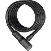 ABUS Coil Cable Lock 6512K/180 BK SCMU Booster, flexible 180cm bike security cable, black, with key lock mechanism