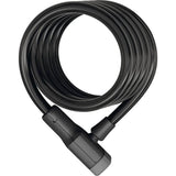 ABUS Coil Cable Lock 6512K/180 BK SCMU Booster, flexible 180cm bike security cable, black, with key lock mechanism