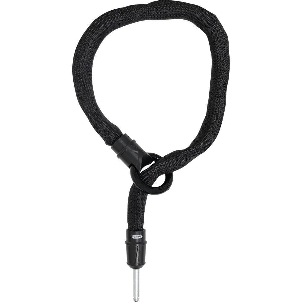 ABUS Frame Lock Adapter Chain ACH IVY 6KS/100 with IvyTex Security Cover in black, showcasing the chain and protective cover.