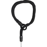 ABUS Frame Lock Adapter Chain ACH IVY 6KS/100 with IvyTex Security Cover in black, showcasing the chain and protective cover.