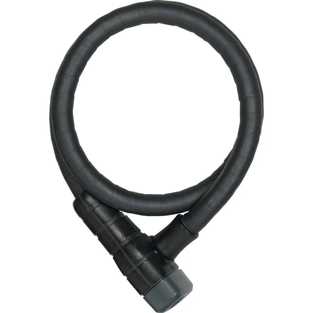 ABUS Steel-O-Flex 6615K/85/15 BK SCMU Microflex bike lock with snap cage bracket, coiled steel security lock for bicycles