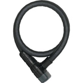 ABUS Steel-O-Flex 6615K/85/15 BK SCMU Microflex bike lock with snap cage bracket, coiled steel security lock for bicycles