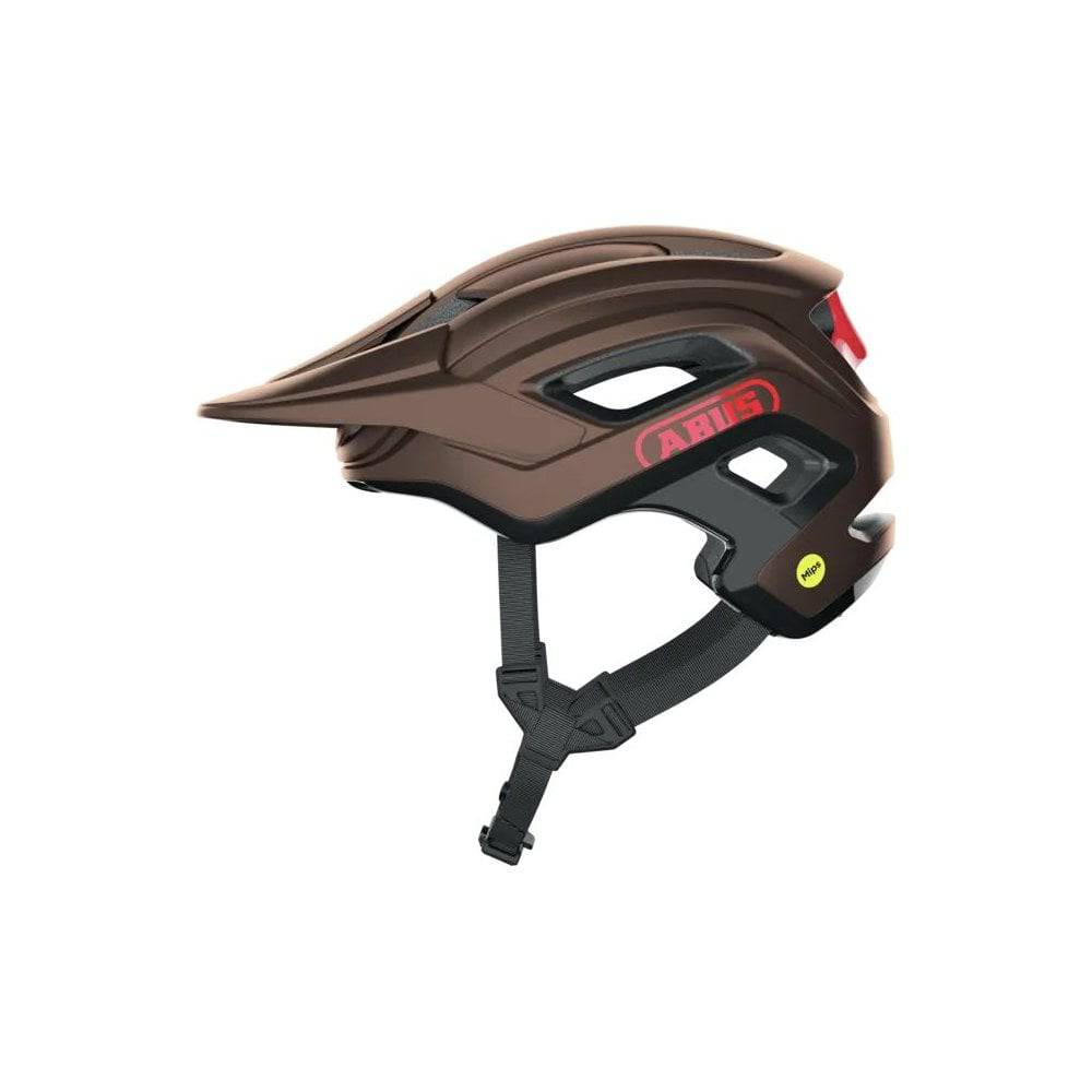 ABUS Cliffhanger MIPS mountain bike helmet with adjustable fit and sleek design, featuring ventilation and safety features.