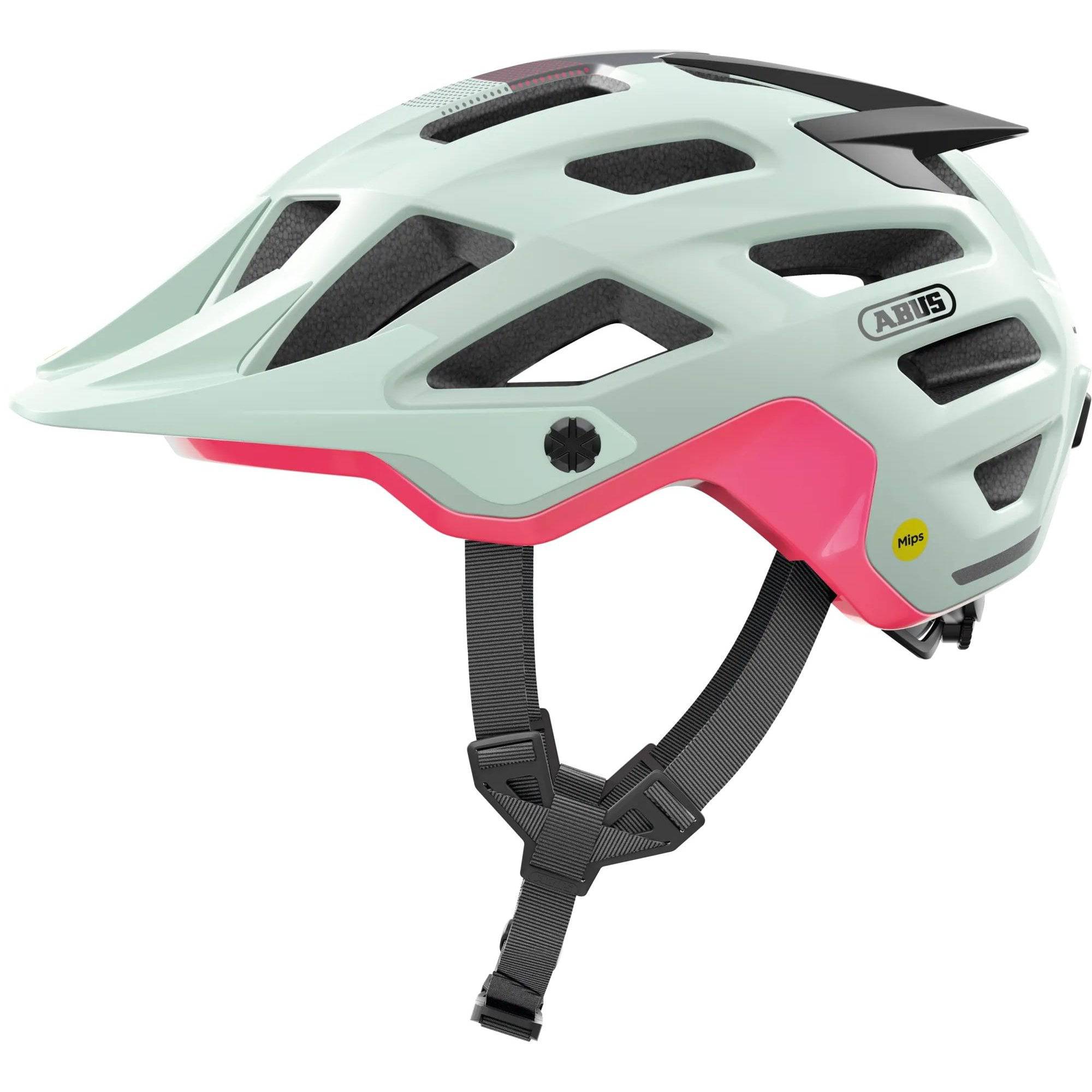 ABUS Moventor 2.0 MIPS mountain bike helmet with ventilation, enhanced protection, and adjustable straps.
