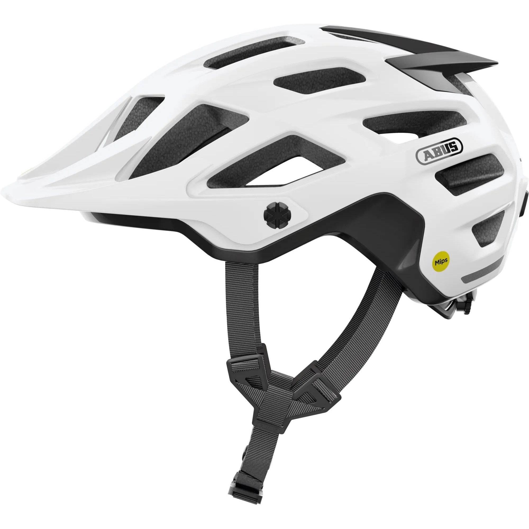ABUS Moventor 2.0 MIPS mountain bike helmet with enhanced protection, ventilation, and adjustable straps, designed for outdoor cycling.