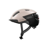 ABUS PURL-Y ACE urban e-bike helmet with rechargeable LED light, NTA certified, featuring a sleek design and adjustable straps.