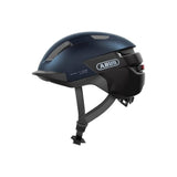 ABUS PURL-Y ACE urban e-bike helmet with rechargeable LED light, NTA certified, featuring a sleek design and adjustable straps.