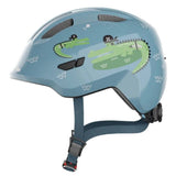 ABUS Smiley 3.0 kids cycling helmet with adjustable fit and colorful designs, offering deep head protection for children