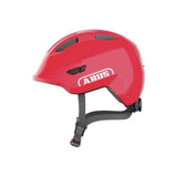 ABUS Smiley 3.0 kids cycling helmet with adjustable fit and colorful design, providing deep head protection for children.