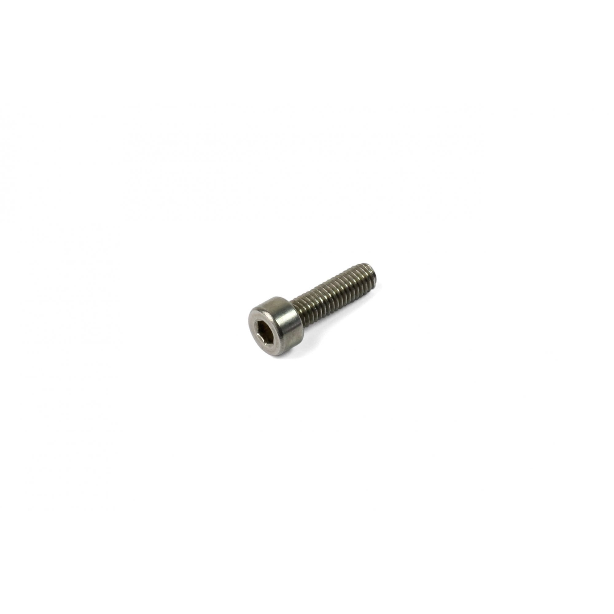 Hope M4 x 14 stainless steel cap screw for bike components, showing a close-up of the durable, threaded screw.