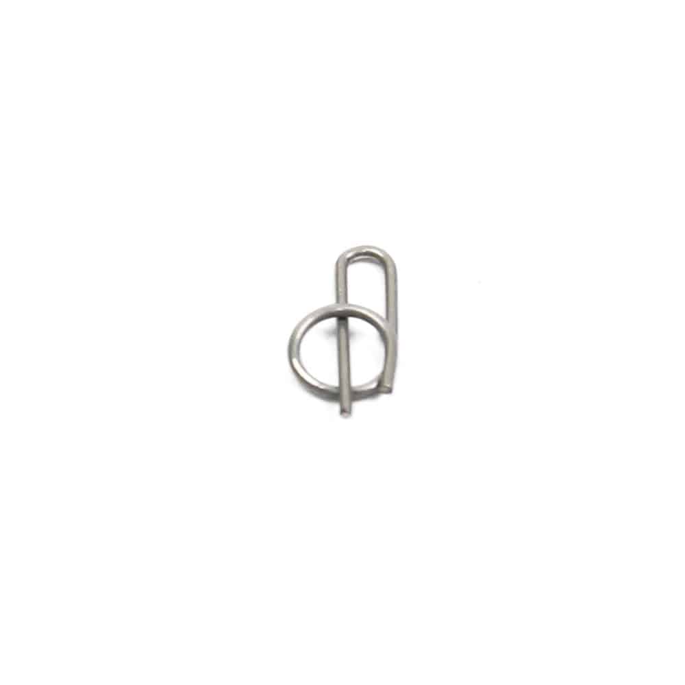Hope Mono Pad Pin Clip replacement component for brake maintenance, shown in a close-up view of the metal clip.