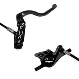 Hope XCR Pro X2 cross-country bike brakes with adjustable lever reach, showcasing high-performance cycling component.