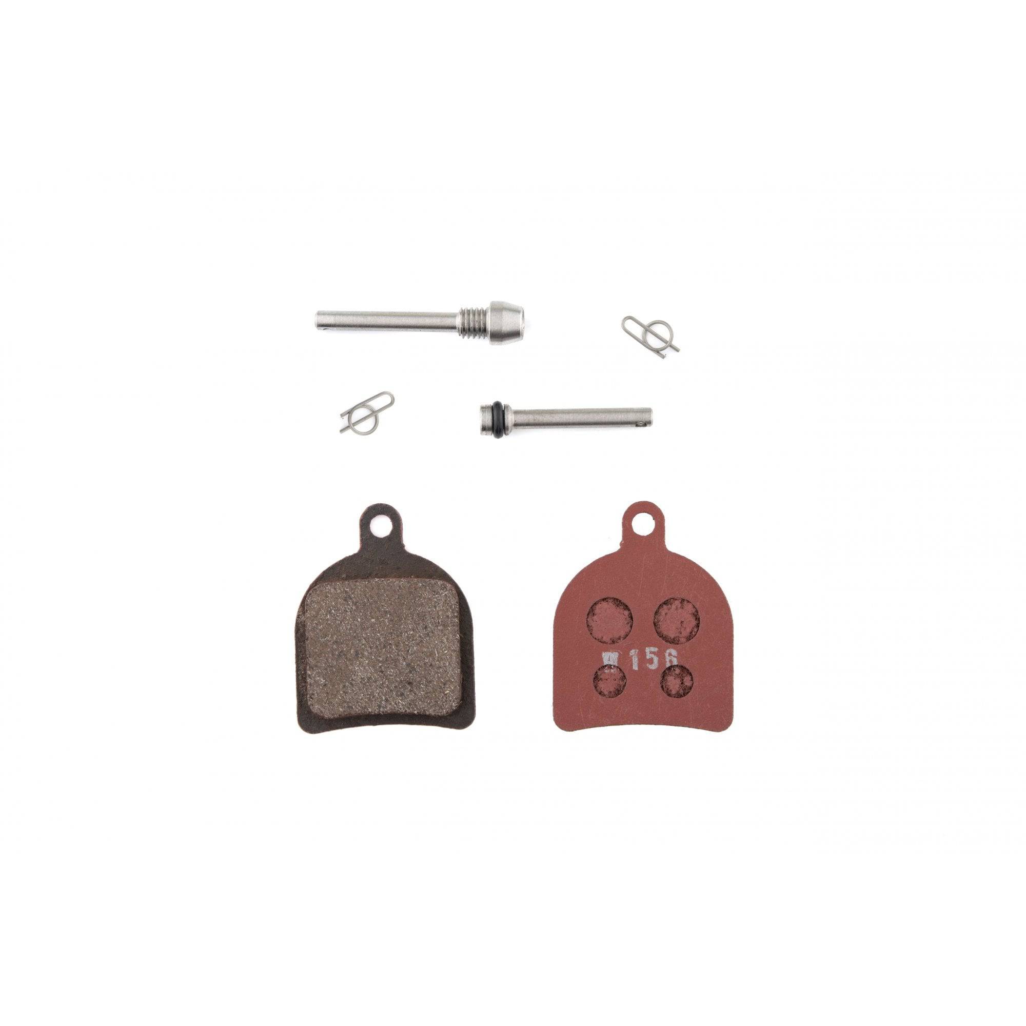 Hope all weather disc brake pads for reliable performance, showing the component set with metal backing plates and brake friction material.