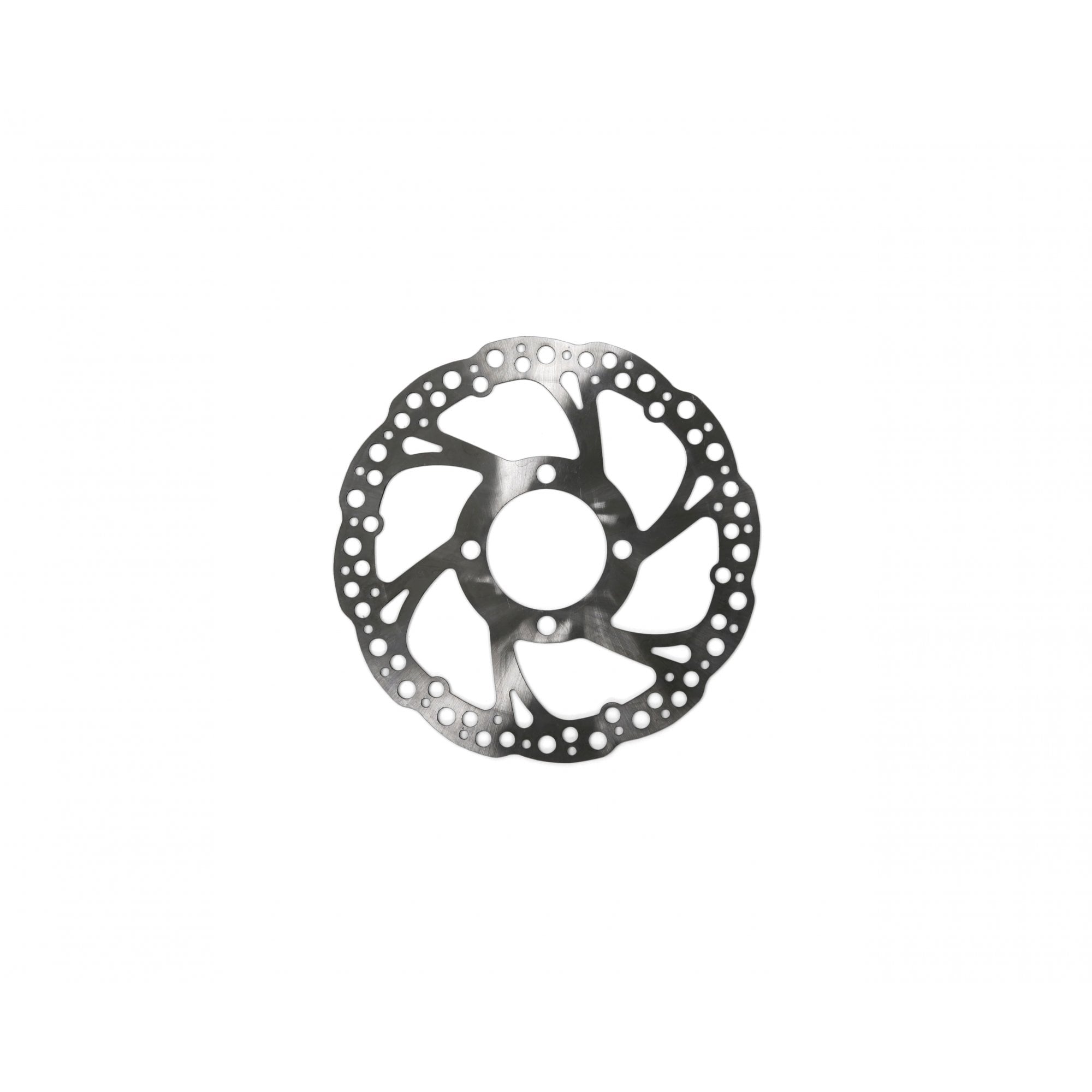 Hope Mini Rohloff disc brake rotor with 4-hole bracket for reliable bike braking, showcasing the black metal components and mounting holes.