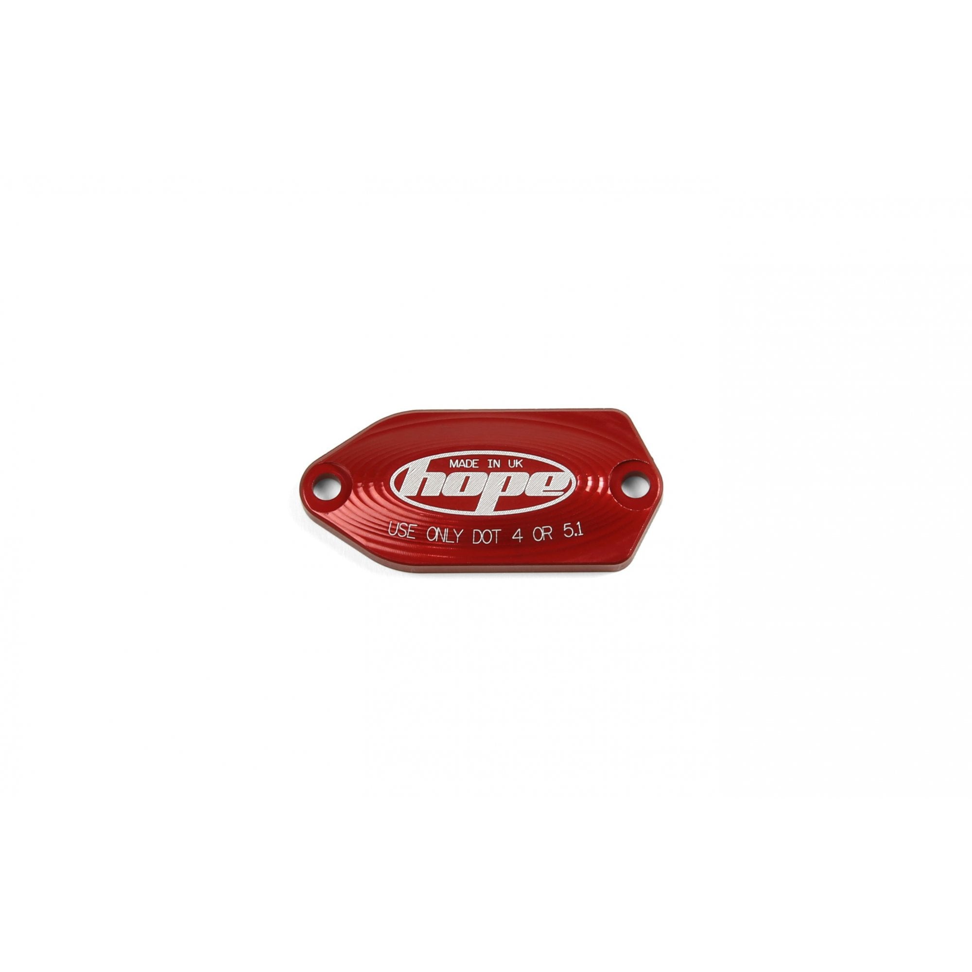 Hope Mini 07 Master Cylinder Lid replacement for brake components, shown in silver with detailed branding and mounting features.