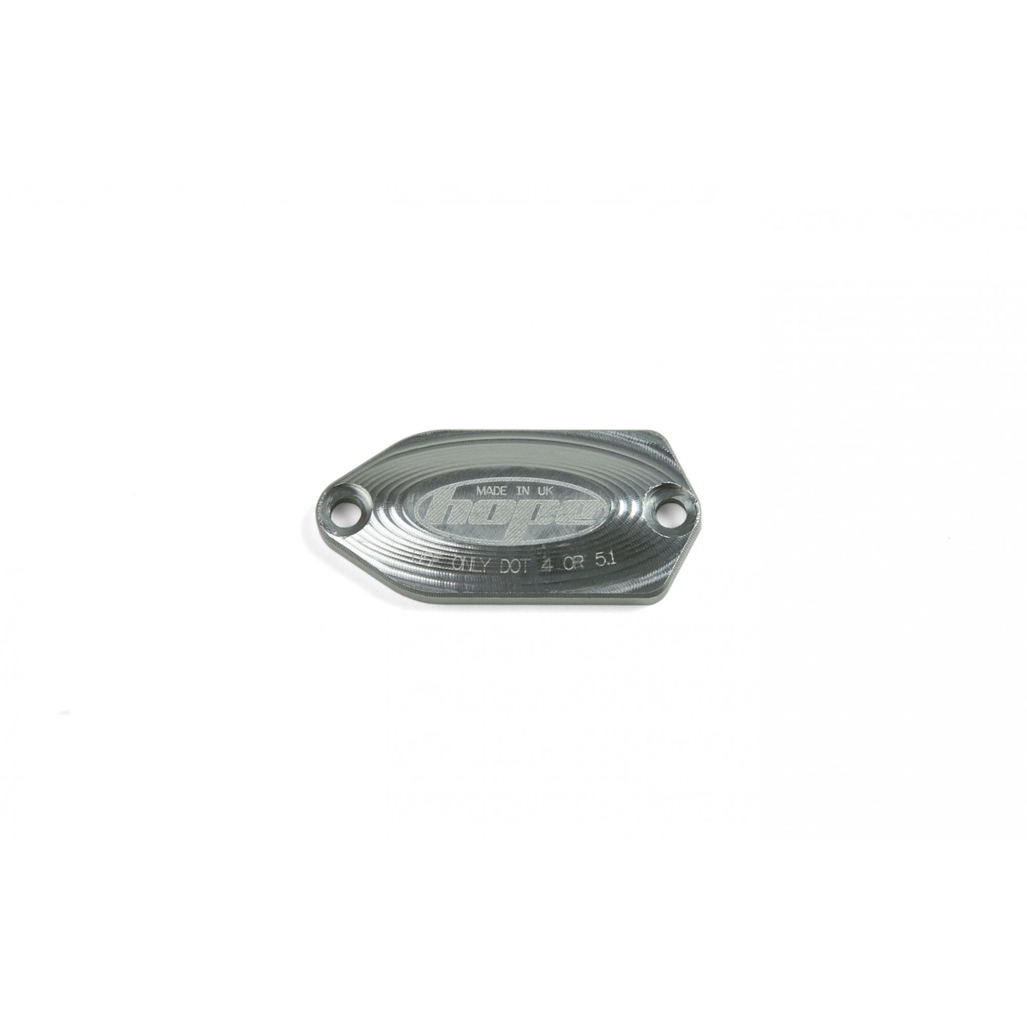 Hope Mini 07 Master Cylinder Lid replacement, a brake component part with a metal lid for Hope motorcycle brake systems.