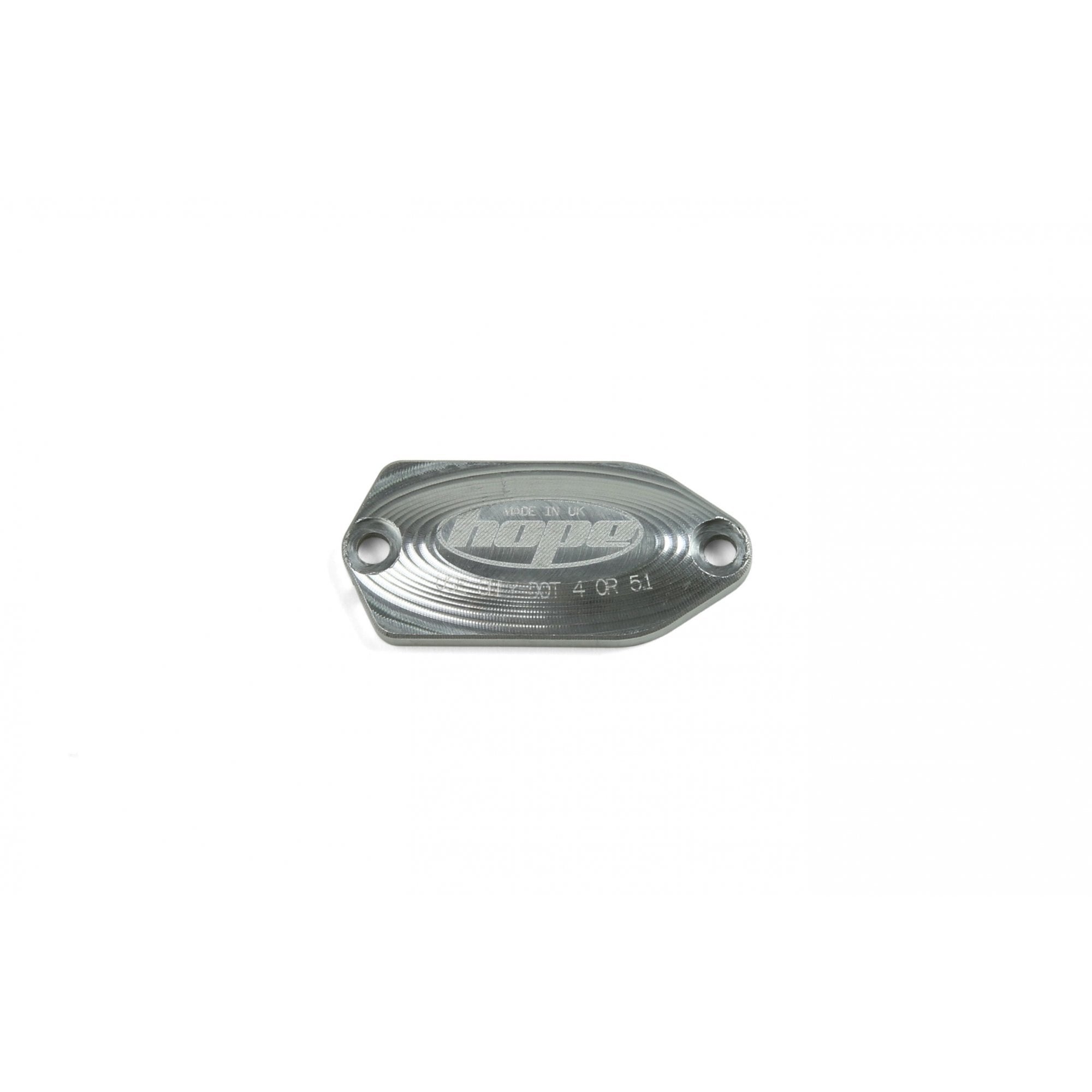 Hope Mini 07 master cylinder lid replacement, a brake accessory component with a black and silver finish, designed for bike maintenance.