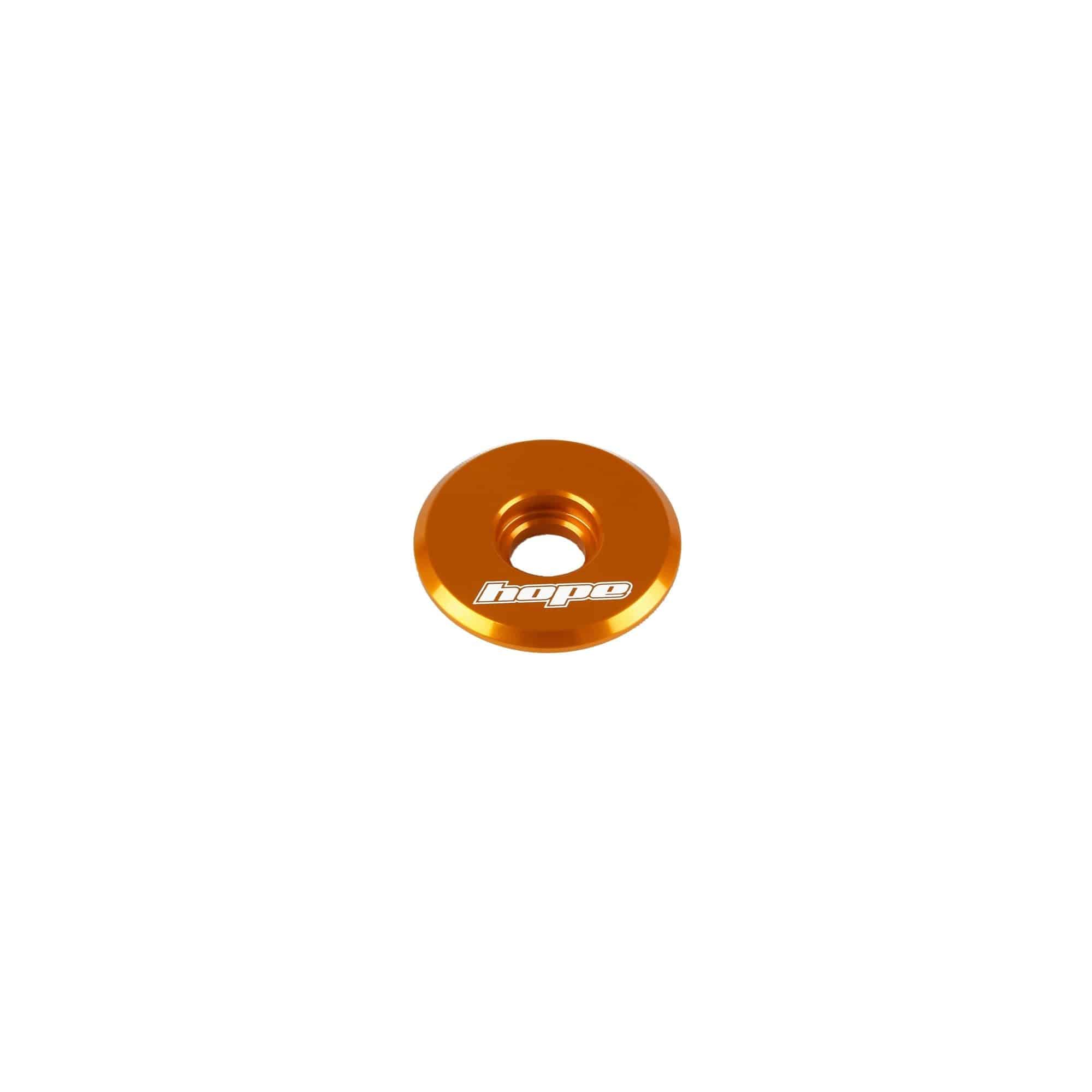 Hope Top Cap 2024 bike headset component, showing a close-up of the spare accessory with branding and secure fitting details.