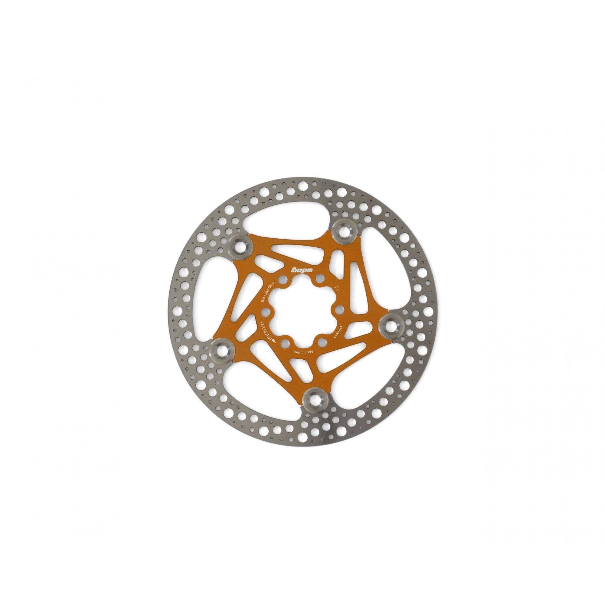 Hope Road 6 Bolt Floating Disc Rotors for road bikes, 140mm and 160mm, with detailed brake rotor design and mounting hardware.