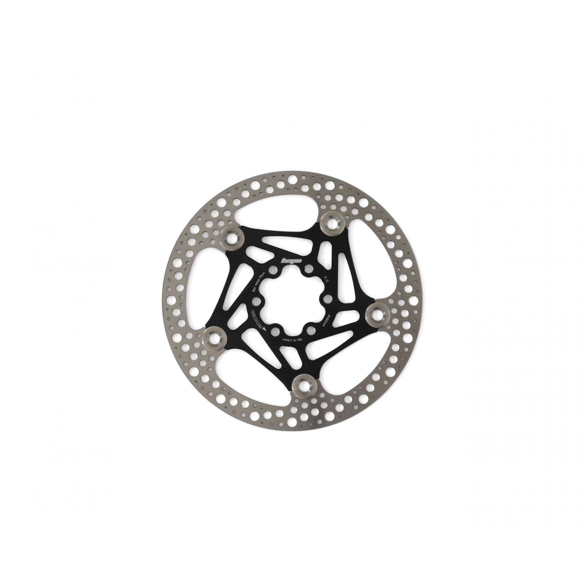 Hope Road 6 Bolt Floating Disc Brake Rotor for Road Bikes, 140mm and 160mm, showcasing the silver rotor with bolt holes.