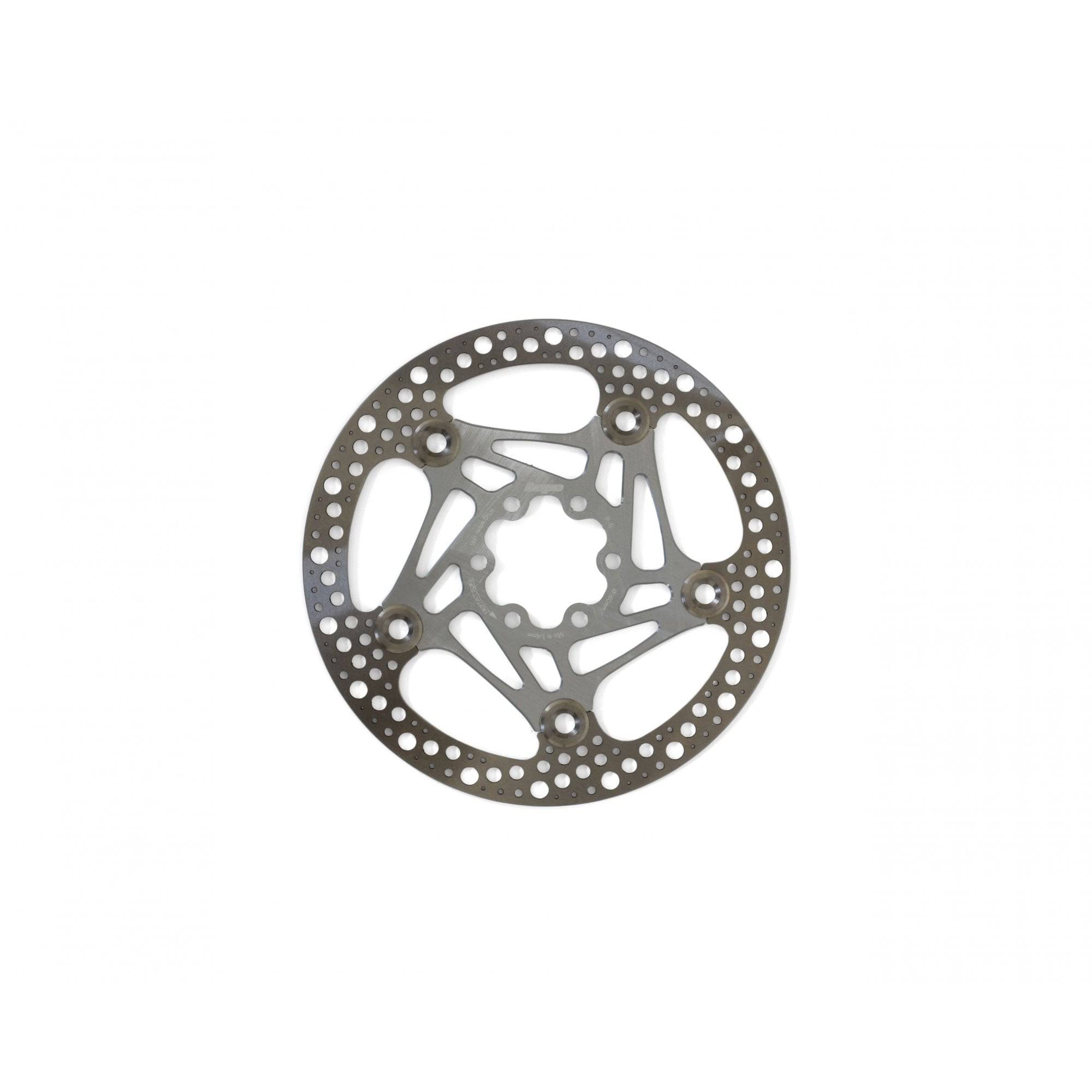 Hope Road 6 Bolt Floating Disc Rotor for road bikes, 140mm or 160mm, shown mounted on a bike wheel.