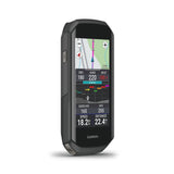 Garmin Edge 1050 GPS bike computer with advanced navigation and performance tracking, mounted on a bicycle handlebar.