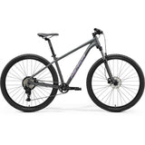Merida Big Nine 20 aluminium mountain bike with Shimano CUES U2000 components and inboard disc brakes, ready for trail riding.