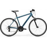 Merida Crossway 10-V SE hybrid bike with Shimano Acera gears and disc brakes, ideal for commuting and versatile riding.