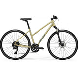 Merida Crossway 300 Women's hybrid bike with Shimano CUES U6000 gears and disc brakes, featuring a sleek frame and ergonomic design.
