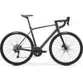 Merida Scultura Endurance 400 road bike with Shimano 105 hydraulic disc brakes, lightweight frame and sleek design.