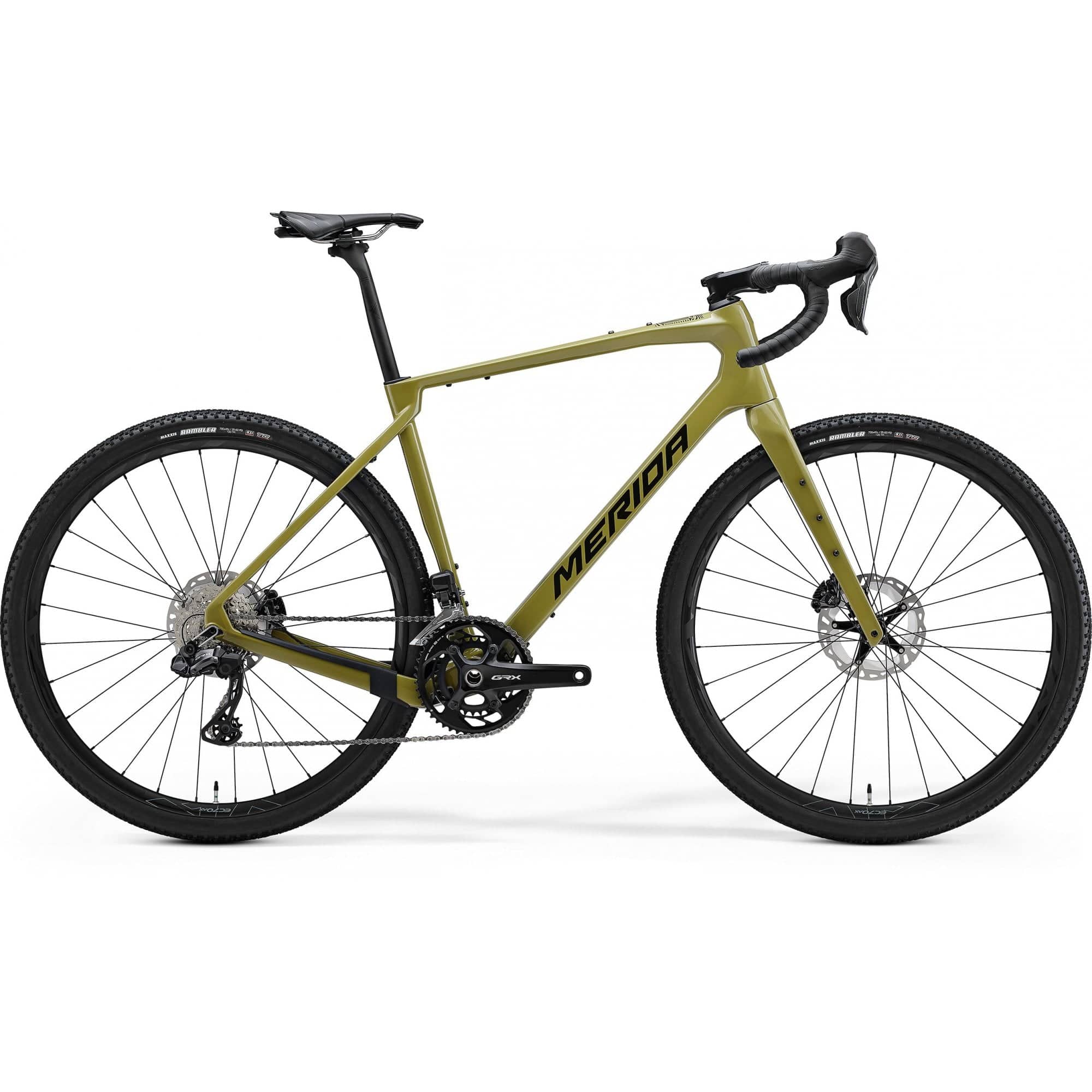 Merida Silex 8000 gravel bike with Shimano GRX Di2 2x12-speed drivetrain and carbon Easton EC70 AX wheels