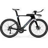 Merida Time Warp Tri Limited triathlon bike with Shimano Ultegra Di2 R8100 groupset and Vision Metron S-Bend cockpit, black and red design