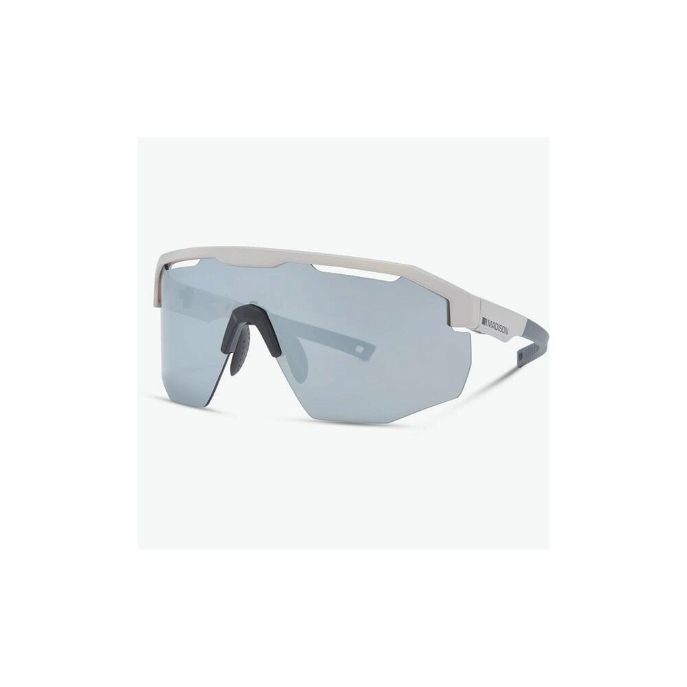 Madison Eyewear Cipher sunglasses with interchangeable lenses and hard case, featuring sleek black frames and stylish design.