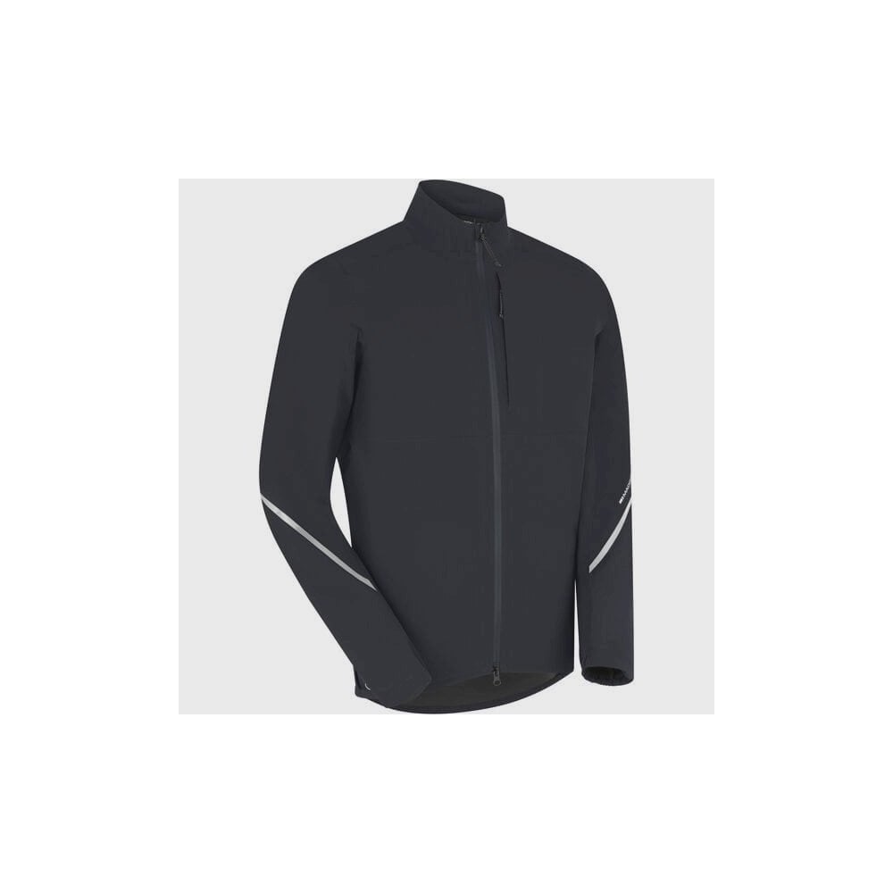Madison men's waterproof cycling jacket with reflective safety features, lightweight and designed for outdoor riding in various weather conditions.