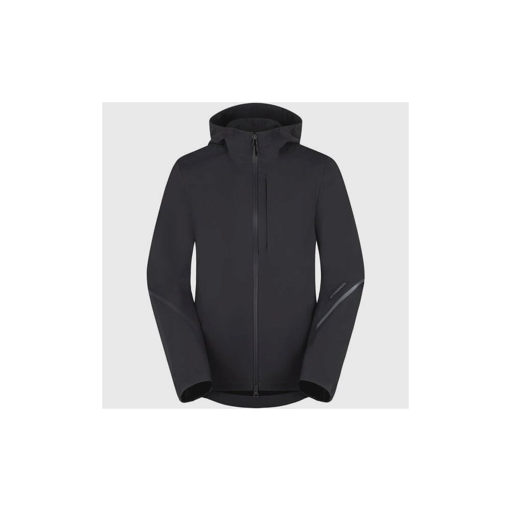 Madison Roam women's waterproof 2-layer jacket with packable hood and reflective details, ideal for outdoor protection and style.