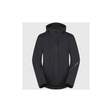 Madison Roam women's waterproof 2-layer jacket with packable hood and reflective details, ideal for outdoor protection and style.