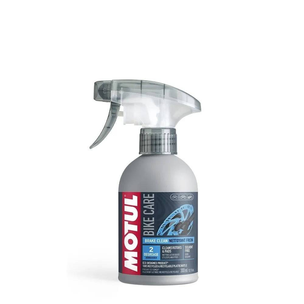 Motul Brake Clean 300ml, workshop-grade fast evaporating brake dust and grease cleaner for automotive maintenance.